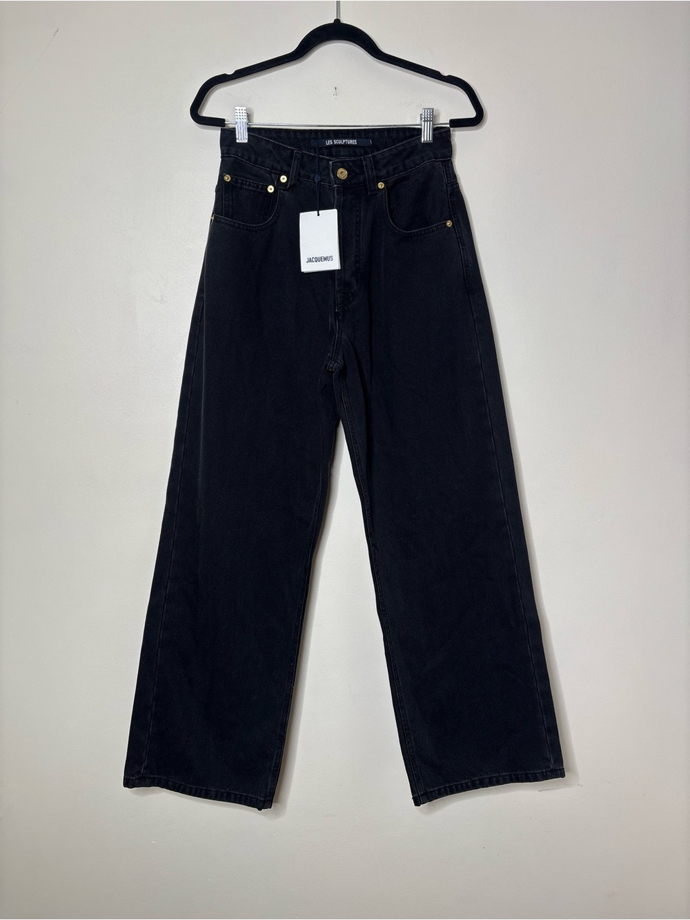JACQUEMUS De Nimes Black Wide Leg Jeans - Picture 3 of 8